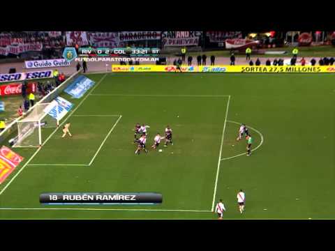 Gol de Ramírez. River 0 - Colón 2. Fecha 4. Torneo Inicial 2013. Fútbol Para Todos