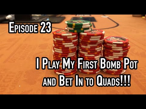 Poker Vlog Episode 23: We Play Our First Bomb Pot and Bet Into Quads