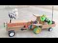 Diy Mini Tractor Trolley Loading Car Made At Home Science Project
