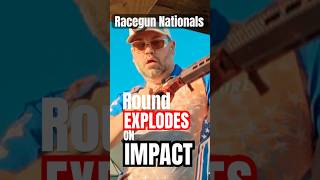 A LIVE ROUND DETONATED ON IMPACT 😳 #shorts #racegunnationals #nationals #pcc #uspsa