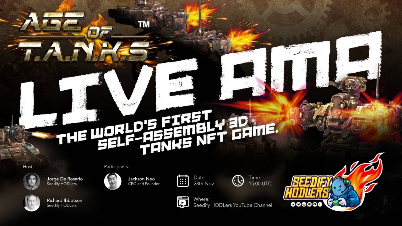 Age of Tanks: The Worlds First Self-Assembly 3D Tanks NFT Game | AMA