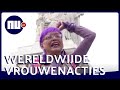 Topless protest en acties van asielzoekers op Internationale Vrouwendag | NU.nl