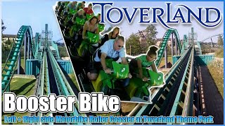 preview picture of video 'Booster Bike Motorbike Roller Coaster Side by Side OnRide POV HD at Toverland Theme Park in Sevenum'