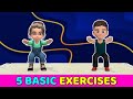5 BASIC STRENGTH-SPORTS EXERCISES FOR KIDS