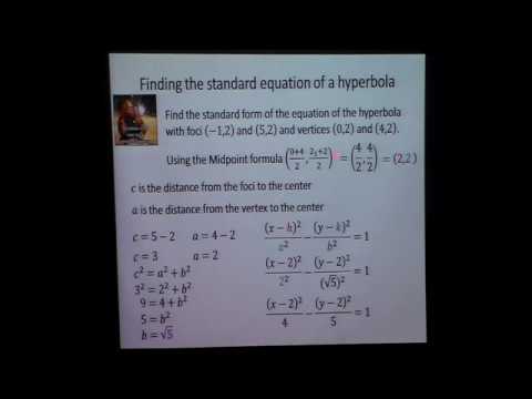 Hyperbola Find the standard form of the equation