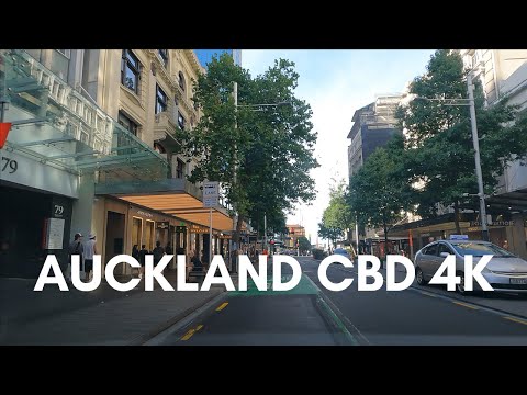 Driving Auckland CBD 4K HDR -  Auckland New Zealand
