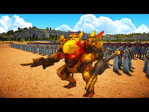 Samurai mech, Space marine & RAMBO vs 2.8 Million Pyramid head, Slaanesh & Mutant ZOMBIES !! UEBS 2