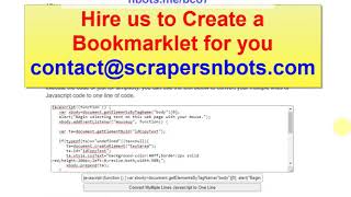 🖦 How to CREATE JAVASCRIPT BOOKMARKLET 📀 - step-by-step instructions how to crea
