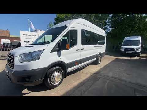 2015 65 Ford Transit 2.2 TDCi 125ps 460 L4 H3 17 Seater Minibus in Frozen White with Tachograph