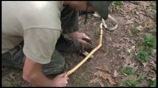 How to make fire with a shoestring and a knife (Bow-drill fire)