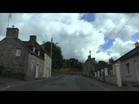 Driving On Rue de Gwas ar Mogn & Route de Kerien, Bourbriac, Brittany, France