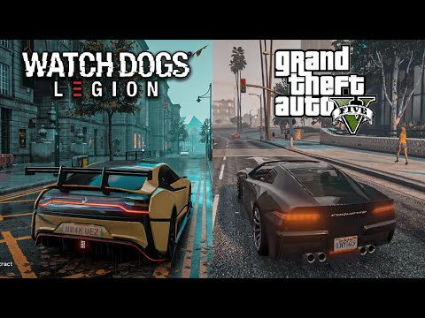 GTA V vs Watch Dogs Legion | Comparison Side By Side
