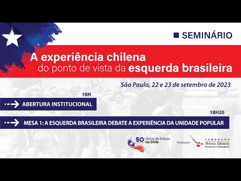 A experiência chilena do ponto de vista da esquerda brasileira | Abertura e mesa 01