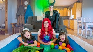 Pool Party with Little Mermaid Ariel and Maleficent!