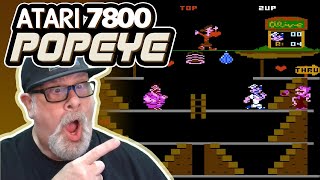 POPEYE for the ATARI 7800 - Retro BLISS Gameplay & Cheat Code!