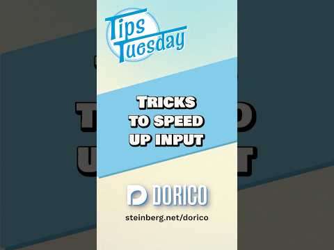 Tricks to speed up input #TipsTuesday #Dorico #Steinberg #musicnotation