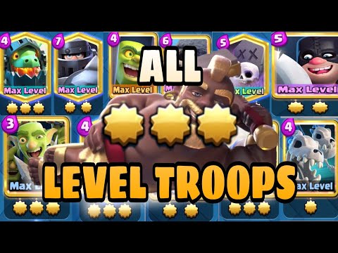 Clash Royale All Star Levels Troops | EVERY Cards Star Skin Level 2 And Level 3 Skins Clash Royale