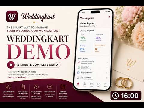 Guest Lists, RSVPs & Invites — All on WhatsApp (Weddingkart Demo)