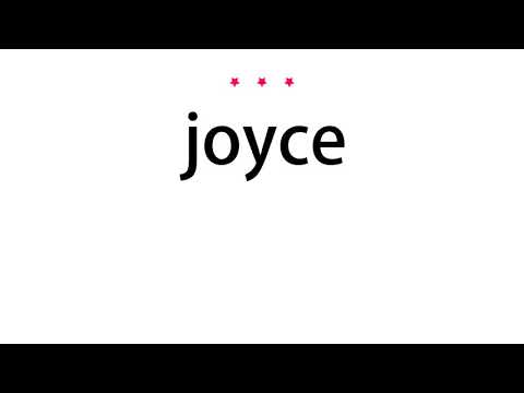 How to pronounce joyce - Vocab Today