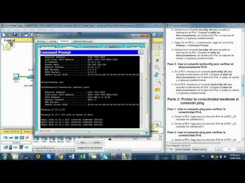 Maira Zambrano-Laboratorio Cisco CCNA_1:8.3.2.5 Packet Tracer Verifying IPv4 and IPv6 Addressing
