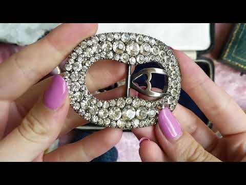 Large Georgian Paste Shoe Buckles with Box #4376