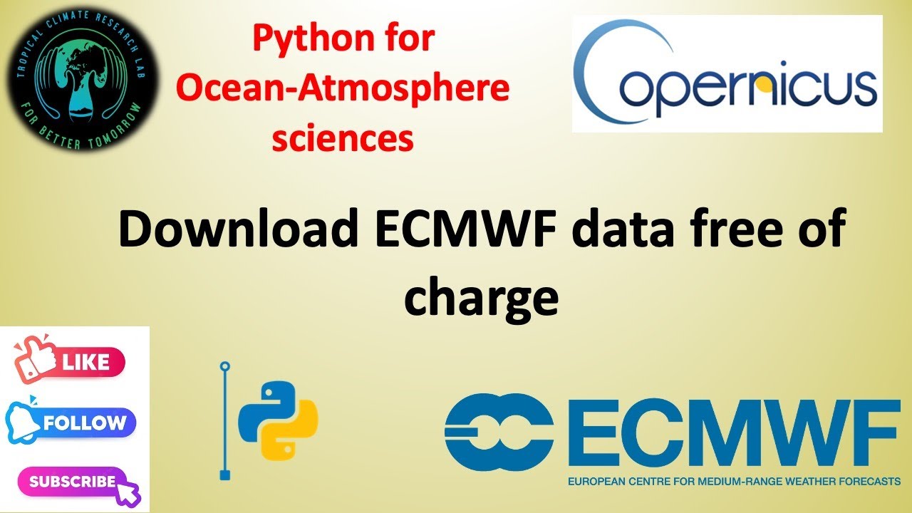 How to download ECMWF weather and climate data for free | Step by step guide | Climate data | Python