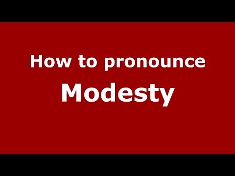 How to pronounce Modesty (Greek/Greece) - PronounceNames.com