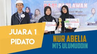 Download lagu Nur Abelia Juara 1 Lomba Pidato Hari Pahlawan | Delegasi MTs Ulumuddin mp3