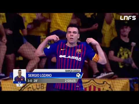 Gol Sergio Lozano (3-0) Barça Lassa - ElPozo Murcia. Final J5. LNFS