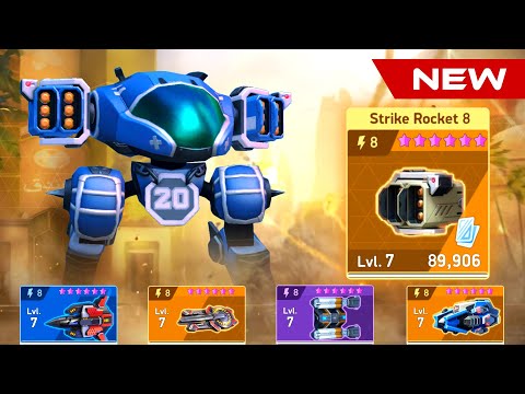 NEW WEAPON Strike Rocket 8 vs Savant vs Disc Launcher vs Helix vs Javelin Rack - Lancer - Mech Arena
