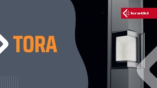 Сталева піч-камін Kratki TORA S керамограніт Nero Assoluto (8,0 кВт)