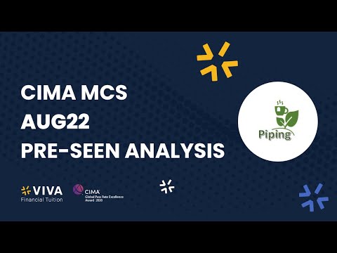 CIMA MCS August 2022 Pre-seen Analysis Part 1