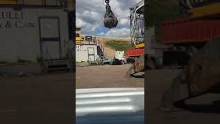 Excavator Operator Plays Basketball With Crane! #FunnyVideos #Shorts