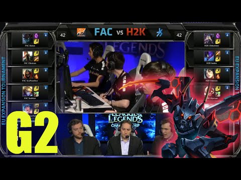 H2k Gaming vs n!faculty | Game 2 Round 3 EU LCS Expansion Tournament | H2K vs FAC G2 50FPS
