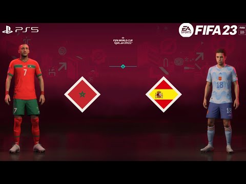 FIFA 23 - Marrocos vs Espanha | Gameplay PS5|  Copa do Mundo FIFA 2022