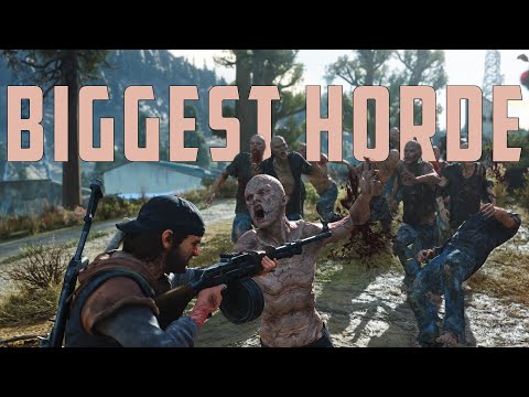 The Old Sawmill Horde, the Biggest Zombie Horde in Days Gone (4K 60fps & no HUD Gameplay)