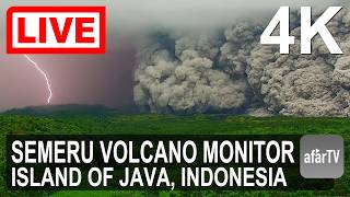 Live Now: 24/7 Semeru Volcano Watch (Multi-cams) live webcam