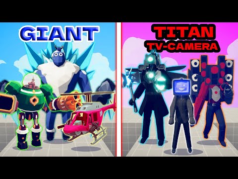 TITAN CAMERAMAN TEAM vs GIANT UNITS TEAM | TABS - Totally Accurate Battle Simulator