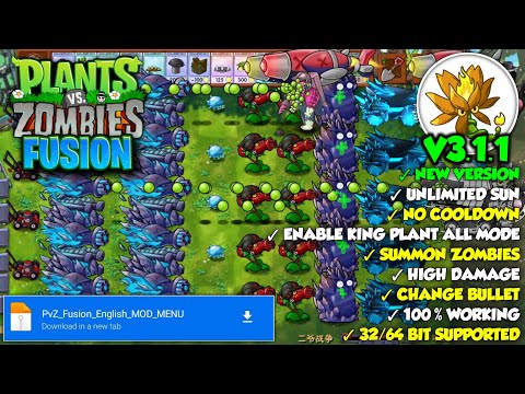 PvZ (Plant vs Zombies) Fusion English MOD v3.1.1 | UNLOCK ALL Stage, Plants | LATEST TERBARU VERSION