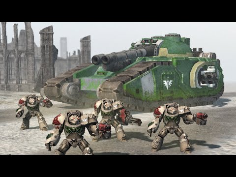 ULTIMATE MOD WARHAMMER 40K: Dark Angels & Relic Tank vs Eldar! - Men of War: Assault Squad 2