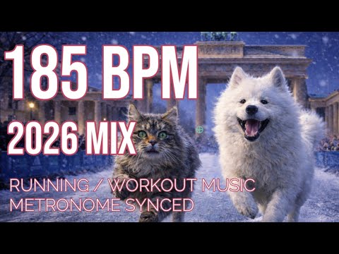 185 BPM Running Music | 1 Hour Metronome-Synced | Rock & EDM | Cadence Workout Mix 2026
