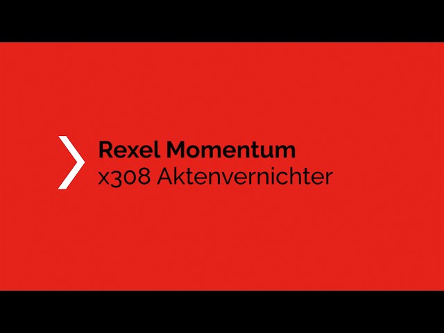 Rexel Momentum X308 Trituradora Manual de Papel, Corte Confete P-3 - Funcionamento Ininterrupto 3 Minutos - Cesto de 15L - Cor Cinzento 2104570EU - vídeo 1