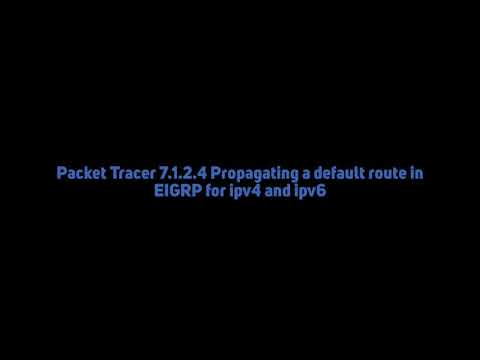 Packet tracer 7.1.2.4 - Propagating a default route in EIGRP for ipv4 and ipv6