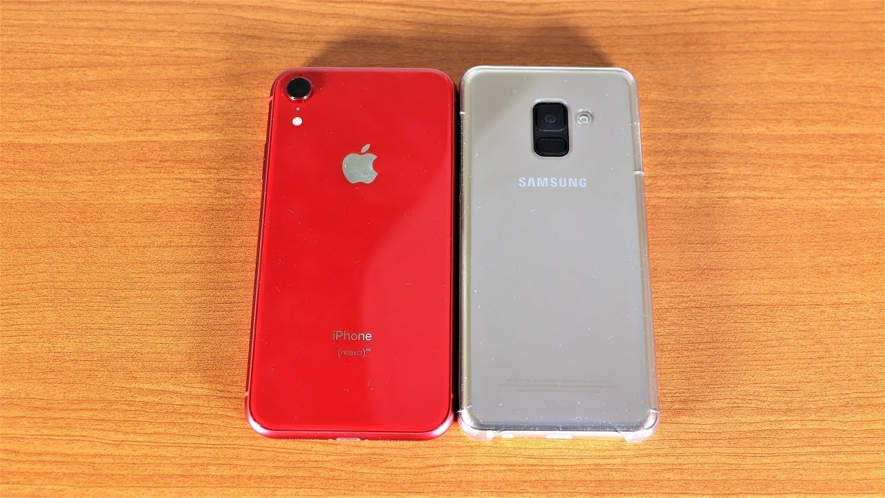 Apple iPhone XR Vs Galaxy A8 2018 Speed Test