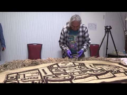Chilkat blanket Taku River Tlingit elder reunited with a piece of his Nation's cultural history