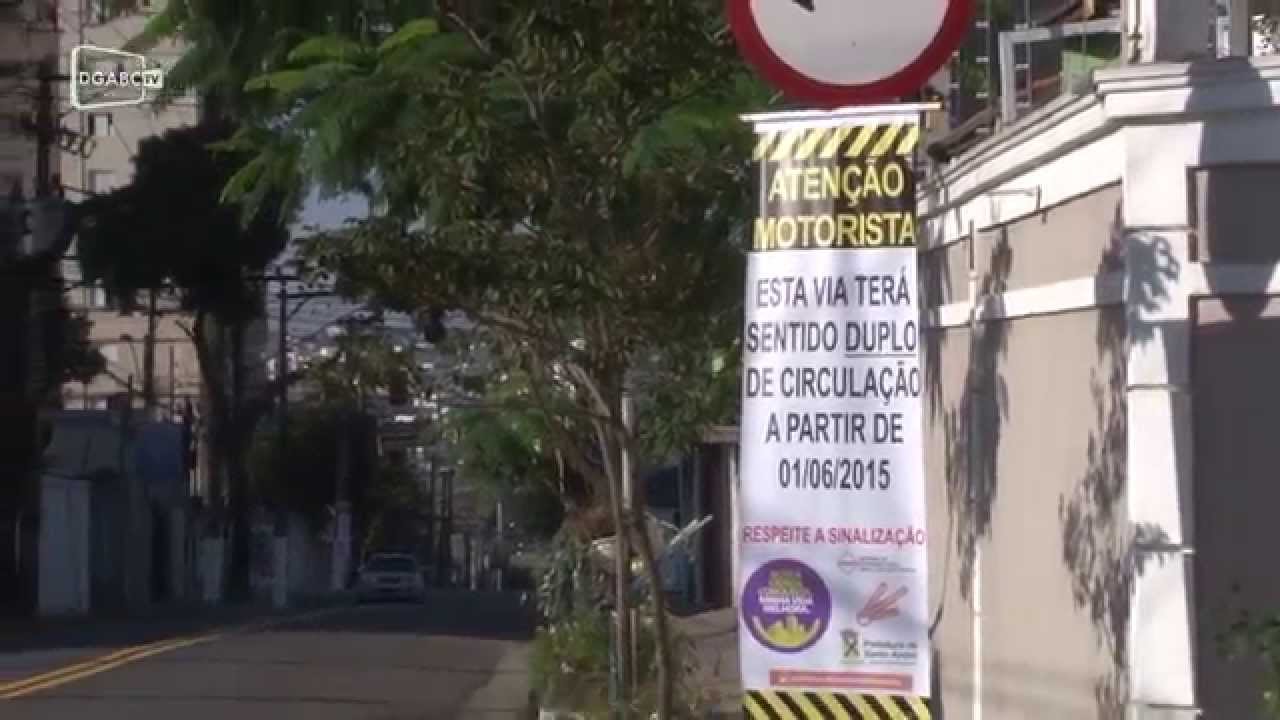 Trânsito: mudança para mão dupla em via de Santo André; veja vídeo