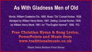 As With Gladness Men Of Old(MP39) - Christmas Carols Lyrics & Music