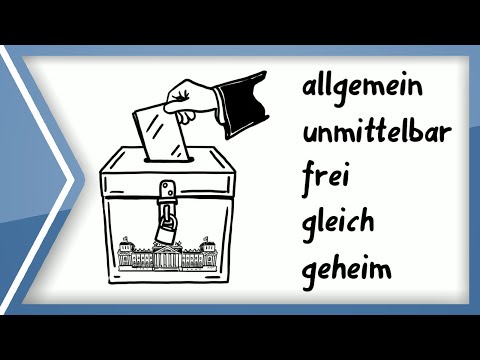Die fünf Wahlprinzipien bei der Bundestagswahl - allgemein, unmittelbar, frei, gleich, geheim
