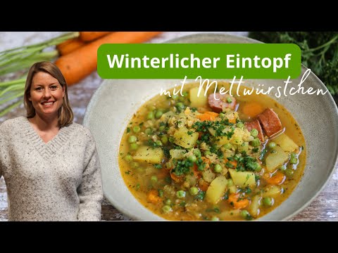 Gemüseeintopf mit geräucherten Mettwürstchen 🌿🥕🥔 Richtig lecker an den kalten Tagen im Winter