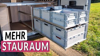 Heckauszug Kastenwagen - Möglichkeiten, Planung und Einbau - Schwerlastauszug in der Heckgarage